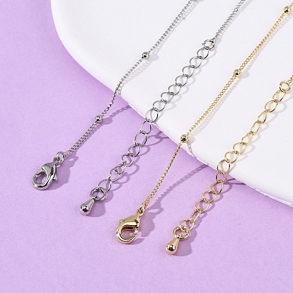 Ожерелья-цепочки из латуни, с карабин-лобстерами , стойки покрытие, долговечный