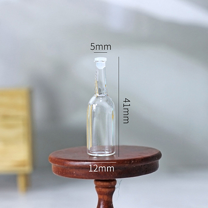 Glass Bottle Miniature Ornaments, Micro Landscape Garden Dollhouse Accessories, Pretending Prop Decorations, with Bottle Cap