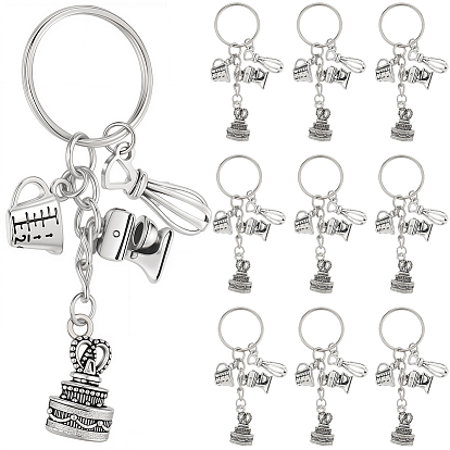 20шт. брелки из сплава, с железными кольцами