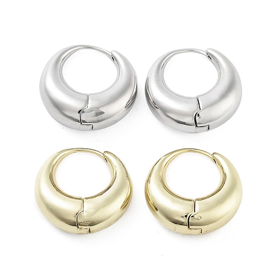 Double Horn Brass Stud Earrings, Long-Lasting Plated, Lead Free & Cadmium Free