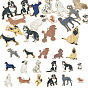 17 pcs 17 styles pendentifs en émail en alliage, breloques en forme de chien, or