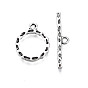 Tibetan Style Alloy Toggle Clasps, Cadmium Free & Lead Free, Ring