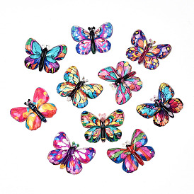 Printed Translucent Acrylic  Pendants,  Butterfly