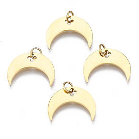 316 dijes quirúrgicos de acero inoxidable, con anillos de salto, luna