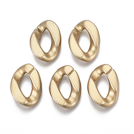 Окрашенные распылением пластиковые соединительные кольца ccb, разъемы для быстрой связи, для изготовления ювелирных цепочек, твист