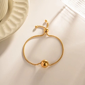 304 подвеска-цепочка с круглым шариком из нержавеющей стали для женщин