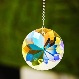 Glass Round Ball Pendant Decorations, Hanging Suncatchers, for Home Decoration