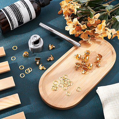 Tool Sets, with Brass Press Stud Tools, Leather Craft Rivets Spot, Cone Rivet Press Tool and Boots Hook Eyelet Buckles
