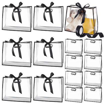 15 шт. прямоугольные матовые прозрачные полипропиленовые пластиковые пакеты для хранения с 1 рулоном полиэстеровой ленты