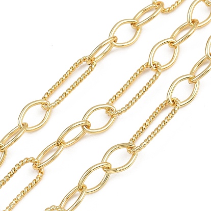 Латунь Figaro цепи, овальные, с катушкой, несварные, без свинца и без кадмия, долговечный, без свинца, без никеля и без кадмия