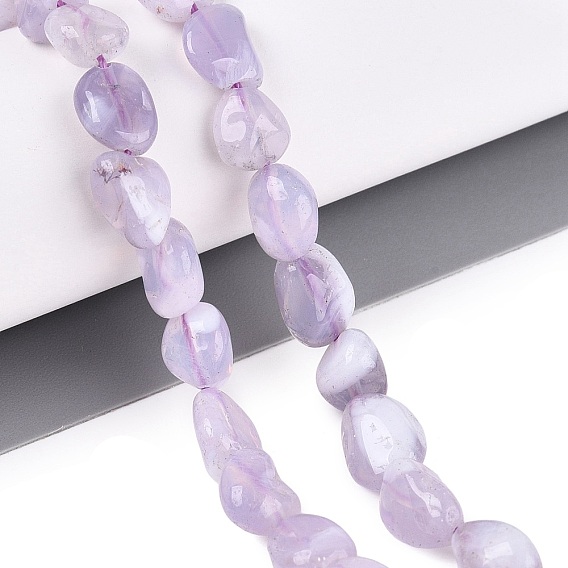 Natural Lavender Amethyst Beads Strands, Nuggets, Tumbled Stone