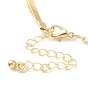 2шт 2 стили латунные плоские змеиные цепи комплект двухслойных ожерелий, ожерелья-лариаты с кисточками