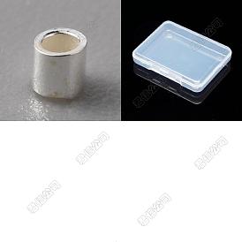 150pcs 925 perles d'espacement en argent sterling, colonne