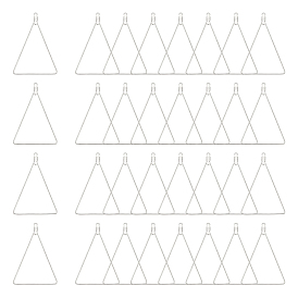 304 Stainless Steel Wire Pendants, Hoop Earring Findings, Triangle
