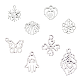Pendentifs en acier inoxydable, formes mixtes