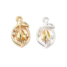 Латунные микро проложить кубического циркония подвески, без кадмия, без никеля и без свинца, фрукты