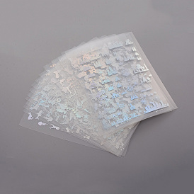 Wasserfeste transparente Kunststoffaufkleber, dekorative Aufkleber mit Lasereffekt, Füllmaterial für Harzkunst