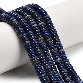 Нитки бусины из натурального ляписа-лазури, рондель