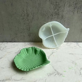 DIY Leaf Dish Tray Silicone Molds, Storage Molds, for UV Resin, Epoxy Resin Craft Making