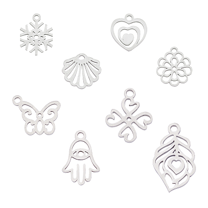 Pendentifs en acier inoxydable, formes mixtes
