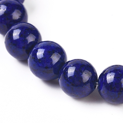 Natural Lapis Lazuli Round Bead Stretch Bracelets
