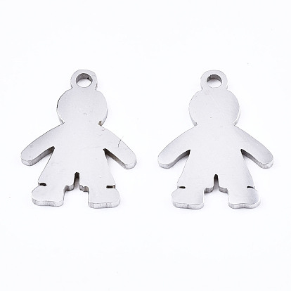 201 Stainless Steel Pendants, Laser Cut, Silhouette Human