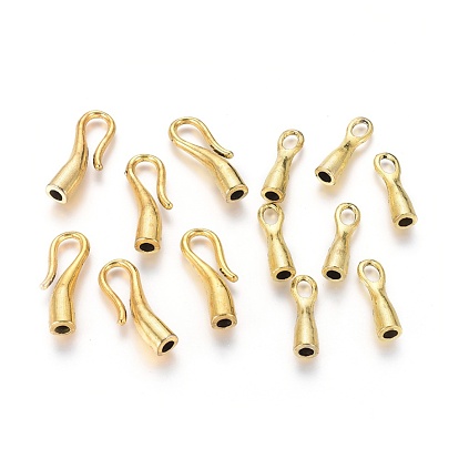 Tibetan Style Hook and Eye Clasps, Lead Free and Cadmium Free, 31x11x7mm, 24x7mm, Hole: 4mm