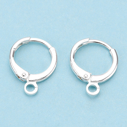 Accessoires dormeuses d'oreilles en laiton, avec boucle horizontale