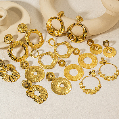 304 из нержавеющей стали болтаться серьги, золотые