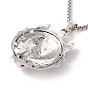 Alloy Wolf Pendant Necklace with 201 Stainless Steel Box Chains, Gothic Jewelry for Men Women