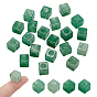 20Pcs Natural Gemstone European Beads, Large Hole Beads, Cube