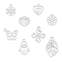 Pendentifs en acier inoxydable, formes mixtes