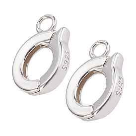 Стерлингового серебра Twister застежками, овальные