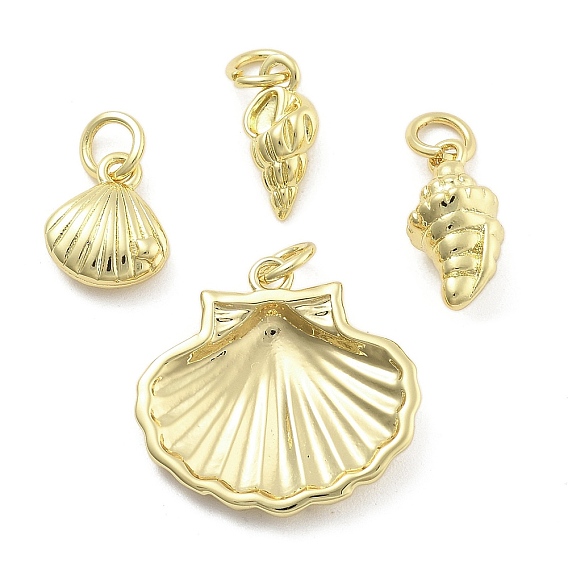 Латунные подвески, без кадмия, без никеля и без свинца, очарование серии океан, с целью перехода в кольце, реальный 18 k позолоченный