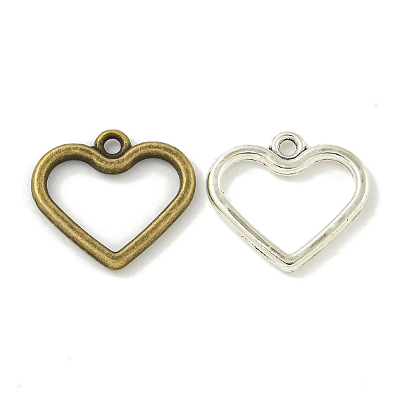 Сплавочные подвески тибетского стиля, без свинца и без кадмия, сердце