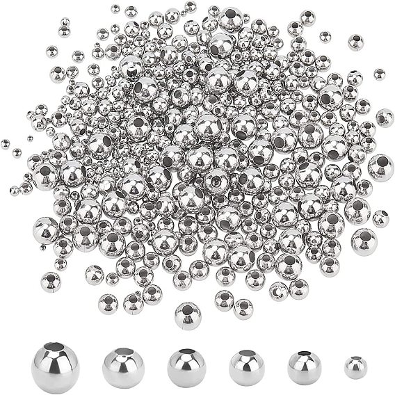 304 Stainless Steel Beads, Round
