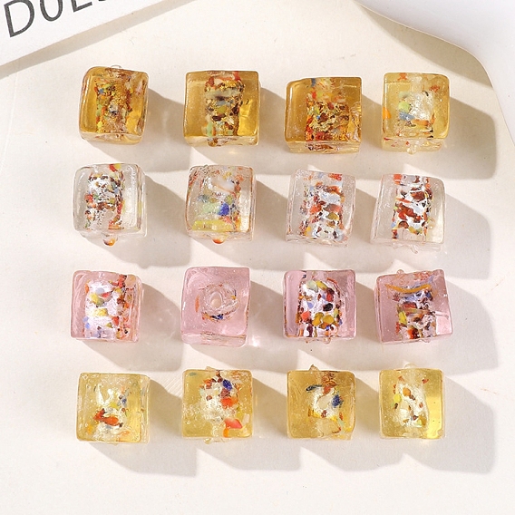 Handmade Lampwork Beads, Cube