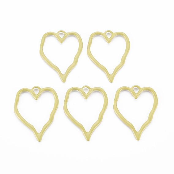 Alloy Open Back Bezel Pendants, For DIY UV Resin, Epoxy Resin, Pressed Flower Jewelry, Heart