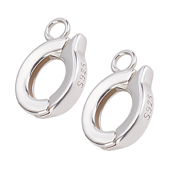 Стерлингового серебра Twister застежками, овальные