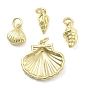 Латунные подвески, без кадмия, без никеля и без свинца, очарование серии океан, с целью перехода в кольце, реальный 18 k позолоченный