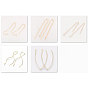 Brass Stud Earring Findings, Ear Threads/Earring Hooks