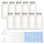 10Pcs Plastic Bottle, with Screw Cover & 4Pcs Funnel Hopper & 10Pcs Pipettes, Column