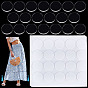 20pcs feuilles acryliques, plat rond, avec 5 feuilles autocollantes double face en acrylique