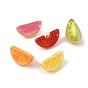 Opaque Printed Acrylic Beads, Fruit Slice Shape