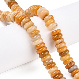 Natural Topaz Jade Beads Strands, Rondelle