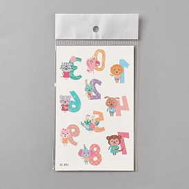 Removable Temporary Tattoos, Water Proof, Cartoon  Paper Stickers, Animal