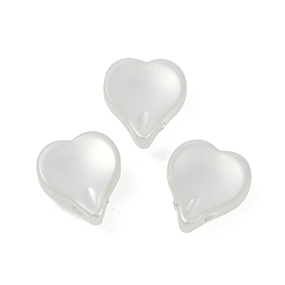 Стеклянные профилированные жемчужные бусины, жемчужные, сердце