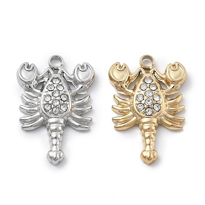 304 из нержавеющей стали горный хрусталь подвески, скорпион