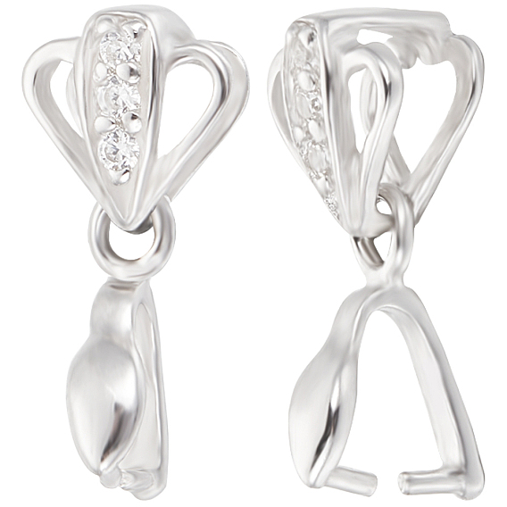 2 шт. 925 подвески из стерлингового серебра с микропаве из кубического циркония, льда поручительств выбор щепотка, цветок