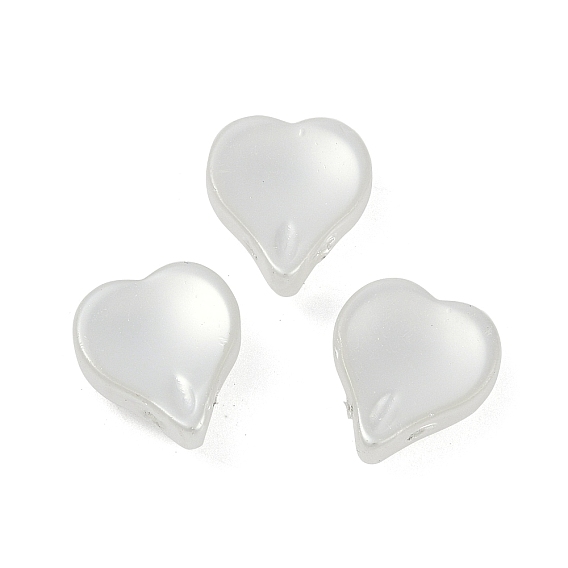 Стеклянные профилированные жемчужные бусины, жемчужные, сердце